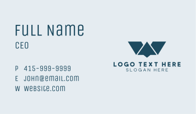 Logistics Company Letter W Business Card Image Preview