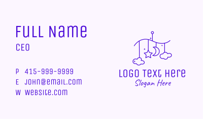 Purple Baby Decoration Business Card