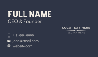 Modern Professional Wordmark Business Card Design