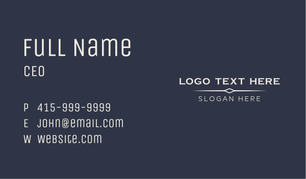 Modern Professional Wordmark Business Card Design Image Preview
