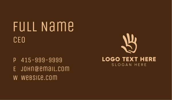 Hand Craft Charity Business Card Design Image Preview