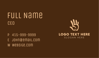 Hand Craft Charity Business Card