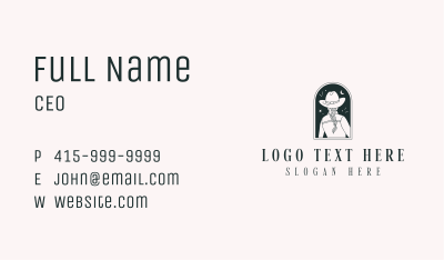 Cowgirl Western Fashion Business Card Image Preview
