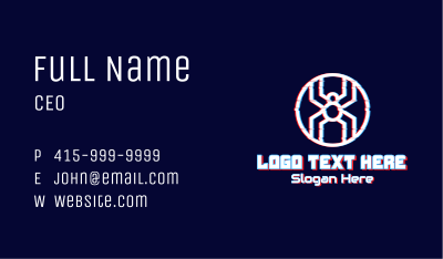 Spider Letter X Gaming Business Card