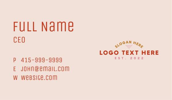 Fun Quirky Wordmark Business Card Design Image Preview