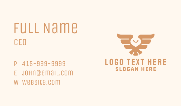 Brown Avian Owl Business Card Design Image Preview