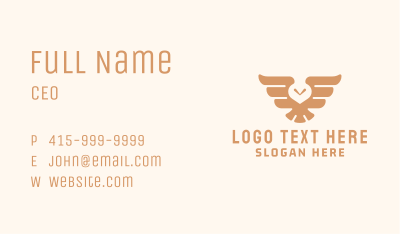 Brown Avian Owl Business Card Image Preview