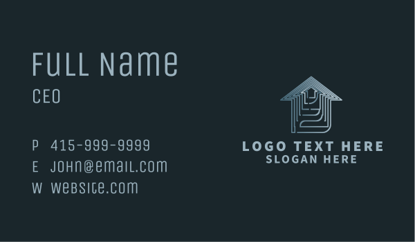 Labyrinth House Maze Business Card Design Image Preview