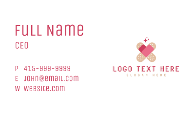 Heart Care Bandage Business Card Image Preview