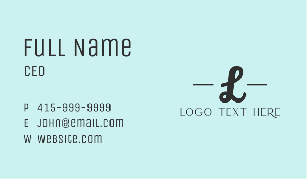 Lettermark Fragrance Brand Business Card Design Image Preview