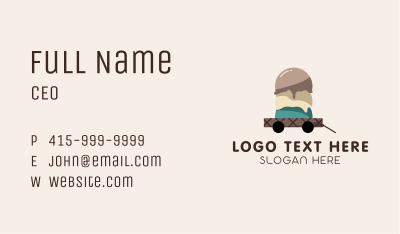 Ice Cream Dessert Delivery Business Card