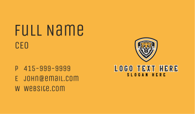 Sports Tiger Shield Business Card Image Preview