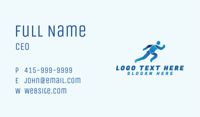 Running Runner Athlete Business Card Image Preview