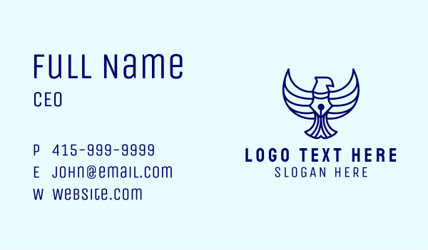 Eagle Pen Professional Writer  Business Card Design Image Preview