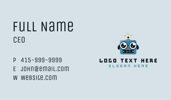 Toy Robot Technology Business Card Design Image Preview