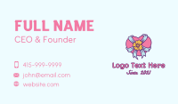 Heart Flower Ribbon Business Card Preview