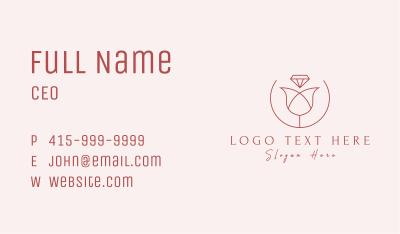 Flower Diamond Jewelry Business Card Image Preview