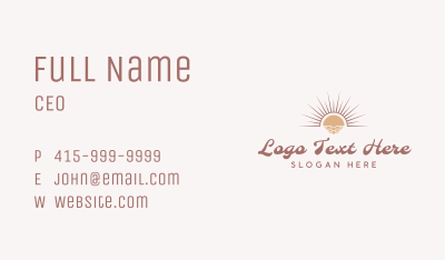 Boho Chic Sun Business Card Image Preview