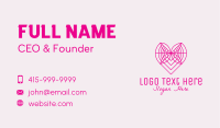 Minimalist Pink Butterfly Heart  Business Card Image Preview