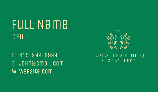 Nature Organic Plant Business Card Design Image Preview