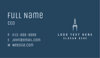 White Bow Compass Business Card Image Preview