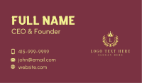 Golden Crown Wreath Letter Business Card Image Preview
