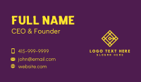 Golden Geometric Letter C Business Card Design