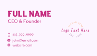Playful Cute Wordmark Business Card Image Preview