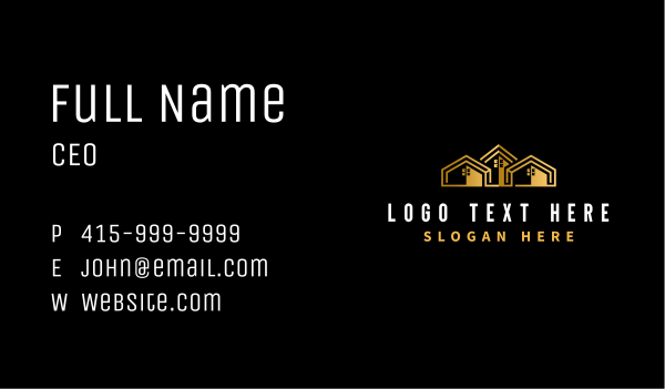 Premium House Roofing Business Card Design