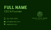 Leafy Herbs Circle  Business Card Preview