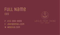 Melting Candle Emblem  Business Card Image Preview