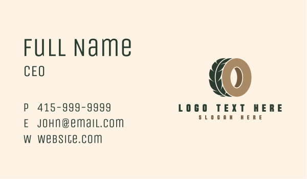 Auto Tire Leaf Business Card Design Image Preview