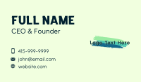 Paint Stroke Wordmark Business Card Image Preview