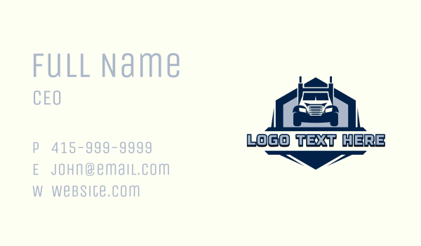 Logistics Truck Courier Business Card Design Image Preview