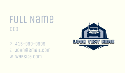 Logistics Truck Courier Business Card Image Preview