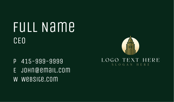 Real Estate Tower Business Card Design Image Preview