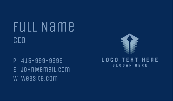 Blue Arrow Company Business Card Design Image Preview