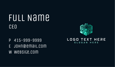 Cube Artificial Intelligence Business Card Image Preview