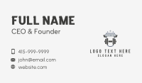 Dumbbell Fitness Star Badge Business Card Image Preview