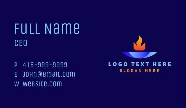 Industrial Water Fire Business Card Design Image Preview