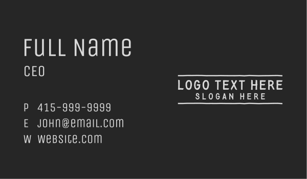 Generic White Handwriting Business Card Design Image Preview