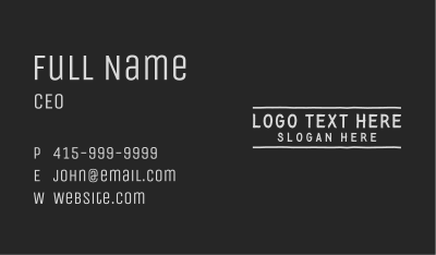 Generic White Handwriting Business Card Image Preview