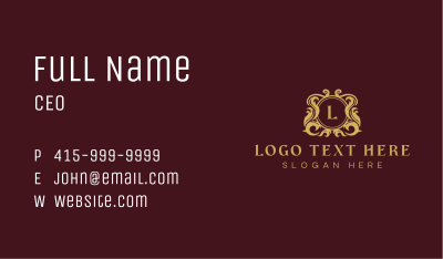 Classic Luxury Crest Business Card Image Preview