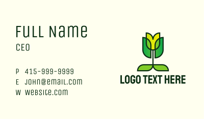 Eco Flower Tulip Business Card Image Preview