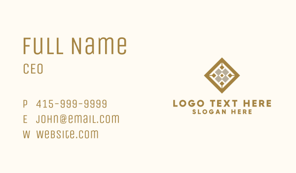 Diamond Luxury Tile Business Card Design Image Preview