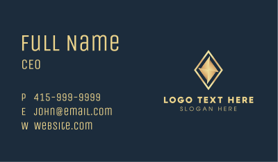 Gold Diamond Jeweler Business Card Image Preview