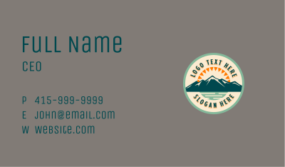 Mountain Lake Campsite Business Card Image Preview