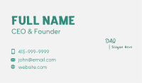 Green Handwriting Wordmark Business Card Image Preview