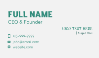 Green Handwriting Wordmark Business Card Design