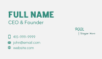 Green Handwriting Wordmark Business Card Image Preview